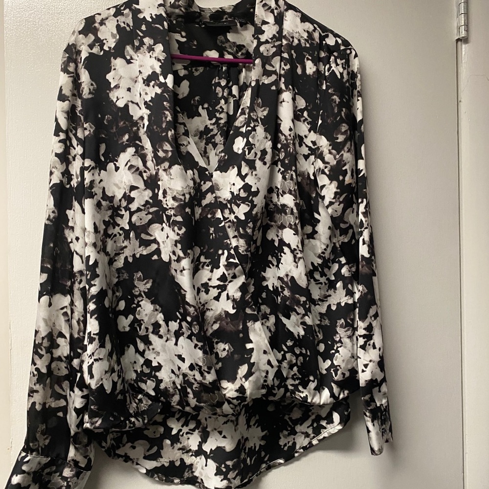 Black silky blouse